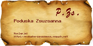 Poduska Zsuzsanna névjegykártya
